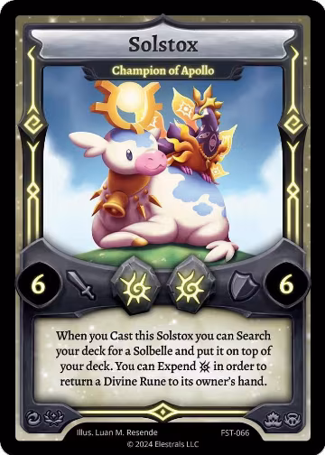Solstox - Champion of Apollo (FST-066), Divine Champions: Firestorm — Elestrals card price