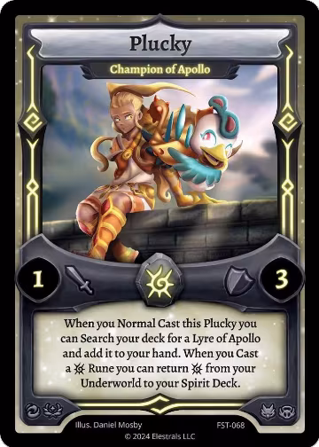 Plucky - Champion of Apollo (FST-068), Divine Champions: Firestorm — Elestrals card price