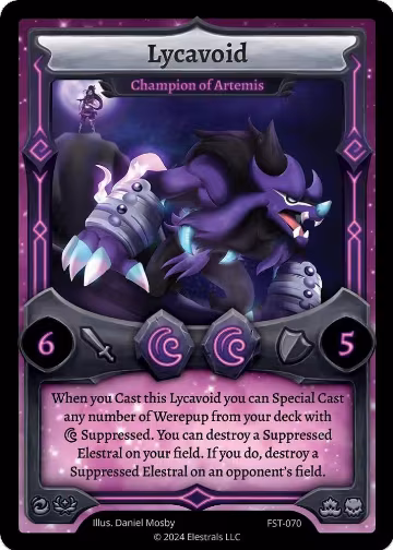 Lycavoid - Champion of Artemis (FST-070), Divine Champions: Firestorm — Elestrals card price