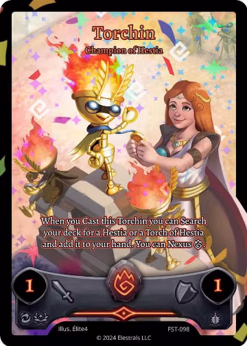 Torchin - Champion of Hestia (Full Art) (FST-098), Divine Champions: Firestorm — Elestrals card price