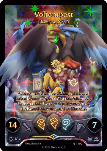 Voltempest - Champion of Zeus (Full Art) (FST-100), Divine Champions: Firestorm — Elestrals card price