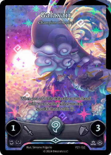 Galaxair - Champion of Aeolus (Full Art) (FST-102), Divine Champions: Firestorm — Elestrals card price