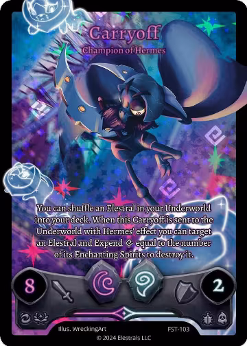 Carryoff - Champion of Hermes (Full Art) (FST-103), Divine Champions: Firestorm — Elestrals card price