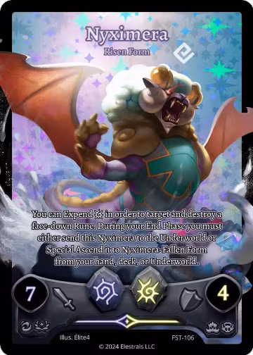 Nyximera - Risen Form (Full Art) (FST-106), Divine Champions: Firestorm — Elestrals card price
