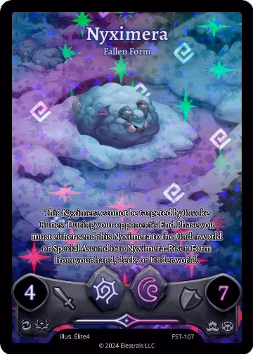 Nyximera - Fallen Form (Full Art) (FST-107), Divine Champions: Firestorm — Elestrals card price