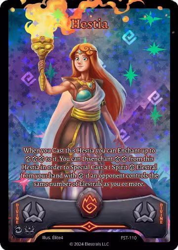 Hestia (Full Art) (FST-110), Divine Champions: Firestorm — Elestrals card price