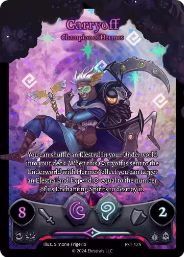 Carryoff - Champion of Hermes (Box Topper) (FST-125), Divine Champions: Firestorm — Elestrals card price