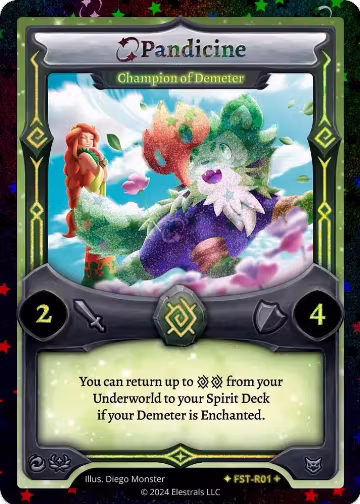 Pandicine - Champion of Demeter (Stellar) (FST-R01), Divine Champions: Firestorm — Elestrals card price