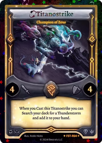Titanostrike - Champion of Zeus (Stellar) (FST-R04), Divine Champions: Firestorm — Elestrals card price