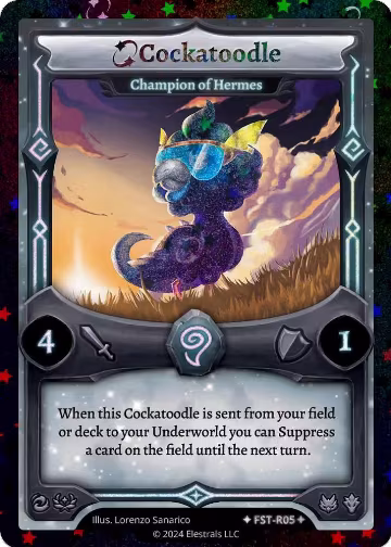 Cockatoodle - Champion of Hermes (Stellar) (FST-R05), Divine Champions: Firestorm — Elestrals card price