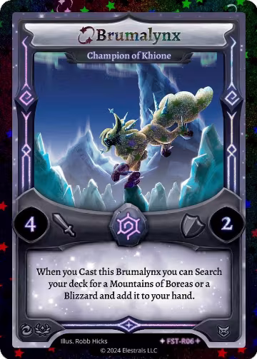 Brumalynx - Champion of Khione (Stellar) (FST-R06), Divine Champions: Firestorm — Elestrals card price