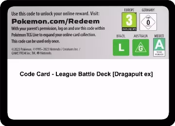 Code Card - League Battle Deck [Dragapult ex], Temporal Forces — Pokémon card price