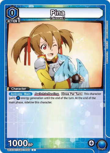 Pina (UE07ST/SAO-1-045), Sword Art Online Starter Deck — Union Arena card price