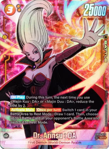 Dr. Arinsu : DA - FB06-072 (Alternate Art) (FB06-072), Rivals Clash — DB Fusion card price
