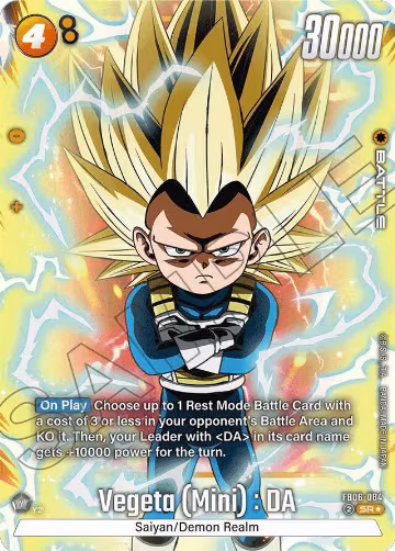 Vegeta (Mini) : DA - FB06-084 (Alternate Art) (FB06-084), Rivals Clash — DB Fusion card price