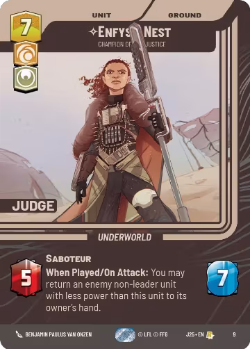 Enfys Nest - Champion of Justice (9), Judge Promos — Star Wars card price