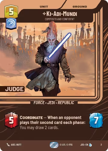 Ki-Adi-Mundi - Composed and Confident (2), Judge Promos — Star Wars card price