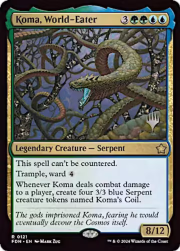 Koma, World-Eater (121), Promo Pack: Aetherdrift — Magic card price