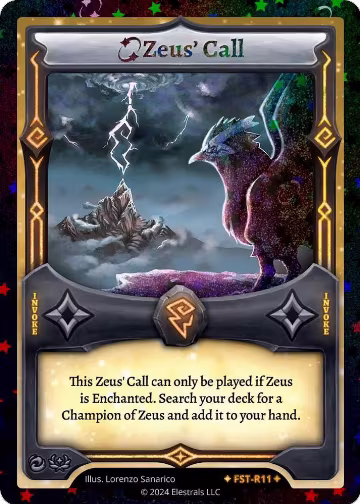 Zeus' Call (Stellar) (FST-R11), Divine Champions: Firestorm Starter Decks — Elestrals card price