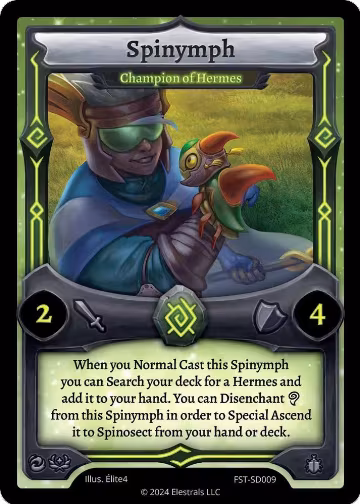 Spinymph - Champion of Hermes (FST-SD009), Divine Champions: Firestorm Starter Decks — Elestrals card price