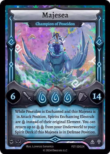 Majesea - Champion of Poseidon (FST-SD024), Divine Champions: Firestorm Starter Decks — Elestrals card price