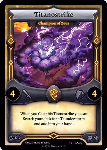 Titanostrike - Champion of Zeus (FST-SD039), Divine Champions: Firestorm Starter Decks — Elestrals card price