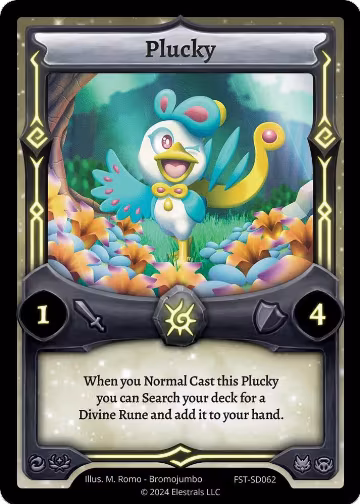 Plucky (FST-SD062), Divine Champions: Firestorm Starter Decks — Elestrals card price