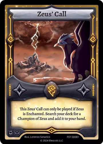 Zeus' Call (FST-SD081), Divine Champions: Firestorm Starter Decks — Elestrals card price