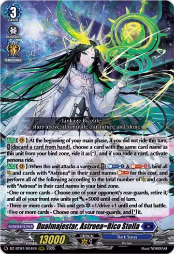 Dualmajestar, Astroea=Bico Stella (DZ-BT07/004EN), DZ-BT07: Moon Fangs & Cerulean Blaze — Vanguard card price