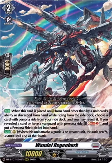 Wandel Regenbork (DZ-BT07/008EN), DZ-BT07: Moon Fangs & Cerulean Blaze — Vanguard card price