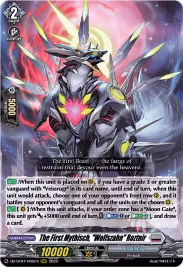 The First Mythisch, "Wolfszahn" Roztnir (DZ-BT07/009EN), DZ-BT07: Moon Fangs & Cerulean Blaze — Vanguard card price