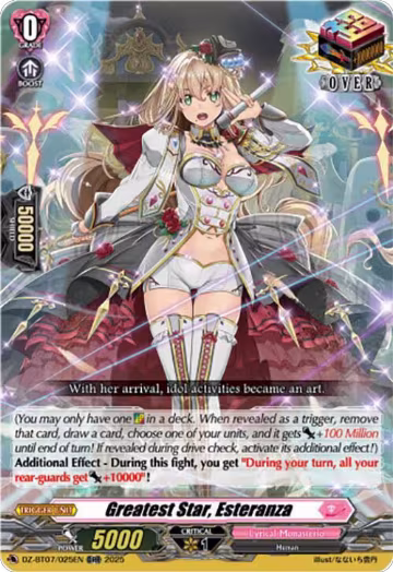 Greatest Star, Esteranza (DZ-BT07/025EN), DZ-BT07: Moon Fangs & Cerulean Blaze — Vanguard card price