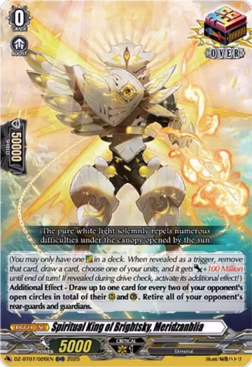 Spiritual King of Brightsky, Meridzanblia (DZ-BT07/026EN), DZ-BT07: Moon Fangs & Cerulean Blaze — Vanguard card price