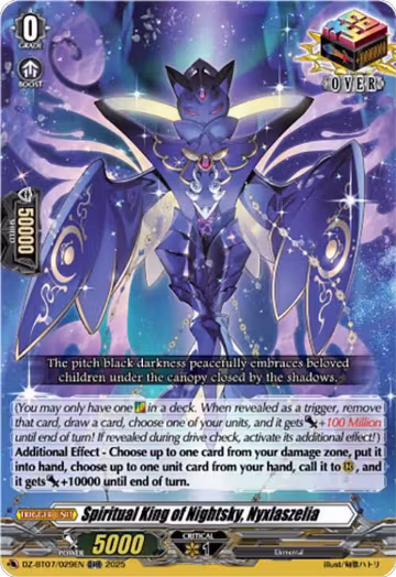 Spiritual King of Nightsky, Nyxlaszelia (DZ-BT07/029EN), DZ-BT07: Moon Fangs & Cerulean Blaze — Vanguard card price