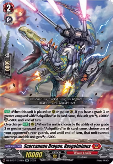 Searcannon Dragon, Vasgolmimus (DZ-BT07/031EN), DZ-BT07: Moon Fangs & Cerulean Blaze — Vanguard card price