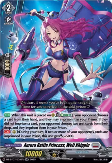 Aurora Battle Princess, Welt Khipple (DZ-BT07/039EN), DZ-BT07: Moon Fangs & Cerulean Blaze — Vanguard card price