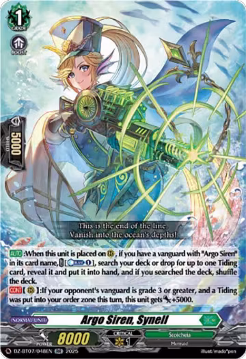 Argo Siren, Synell (DZ-BT07/048EN), DZ-BT07: Moon Fangs & Cerulean Blaze — Vanguard card price