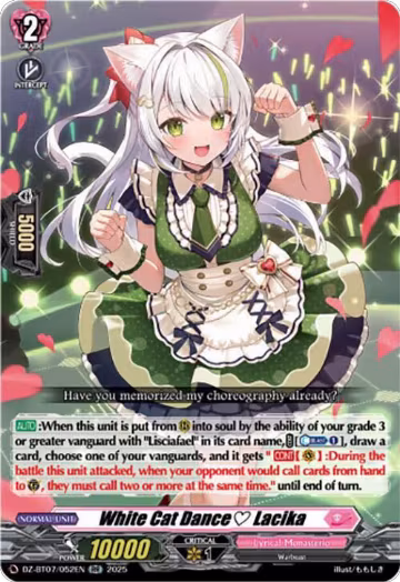White Cat Dance Lacika (DZ-BT07/052EN), DZ-BT07: Moon Fangs & Cerulean Blaze — Vanguard card price