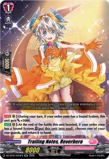 Trailing Notes, Reverbera (DZ-BT07/053EN), DZ-BT07: Moon Fangs & Cerulean Blaze — Vanguard card price