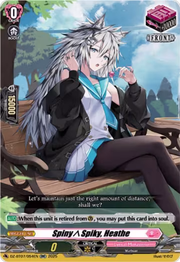 SpinySpiky, Heathe (DZ-BT07/054EN), DZ-BT07: Moon Fangs & Cerulean Blaze — Vanguard card price