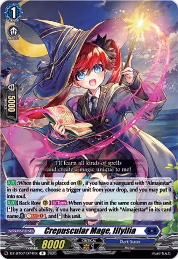 Crepuscular Mage, Illyllia (DZ-BT07/074EN), DZ-BT07: Moon Fangs & Cerulean Blaze — Vanguard card price