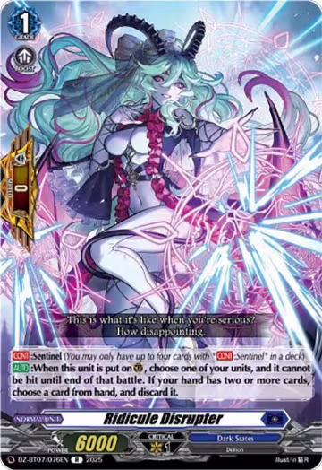 Ridicule Disrupter (DZ-BT07/076EN), DZ-BT07: Moon Fangs & Cerulean Blaze — Vanguard card price