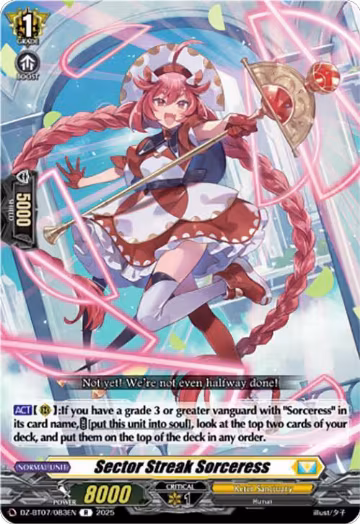 Sector Streak Sorceress (DZ-BT07/083EN), DZ-BT07: Moon Fangs & Cerulean Blaze — Vanguard card price