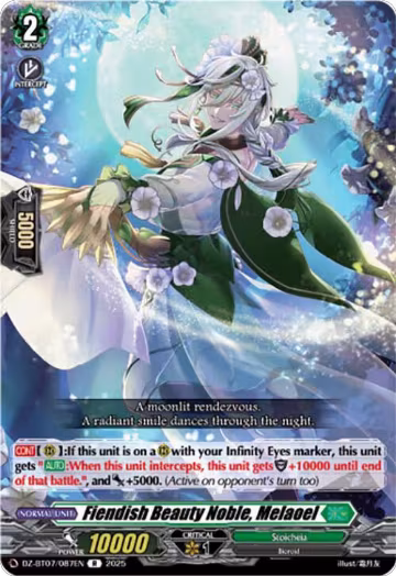 Fiendish Beauty Noble, Melaoel (DZ-BT07/087EN), DZ-BT07: Moon Fangs & Cerulean Blaze — Vanguard card price