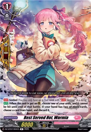 Best Served Hot, Warmia (DZ-BT07/094EN), DZ-BT07: Moon Fangs & Cerulean Blaze — Vanguard card price