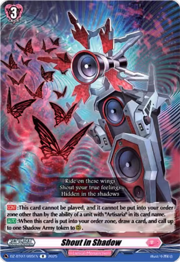 Shout in Shadow (DZ-BT07/095EN), DZ-BT07: Moon Fangs & Cerulean Blaze — Vanguard card price