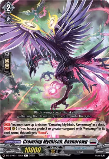 Crowring Mythisch, Ravnorowg (DZ-BT07/116EN), DZ-BT07: Moon Fangs & Cerulean Blaze — Vanguard card price