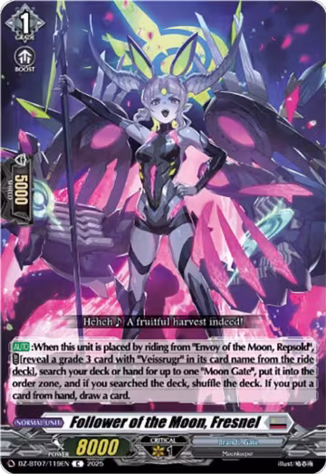 Follower of the Moon, Fresnel (DZ-BT07/119EN), DZ-BT07: Moon Fangs & Cerulean Blaze — Vanguard card price