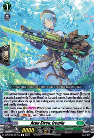 Argo Siren, Iremia (DZ-BT07/137EN), DZ-BT07: Moon Fangs & Cerulean Blaze — Vanguard card price
