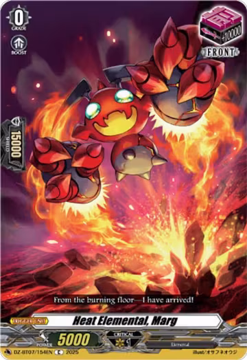 Heat Elemental, Marg (DZ-BT07/154EN), DZ-BT07: Moon Fangs & Cerulean Blaze — Vanguard card price